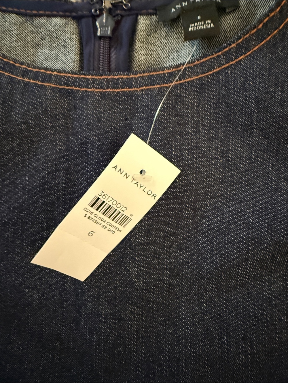 Ann Taylor Short Sleeve Denim Dress New - Picture 3 of 8